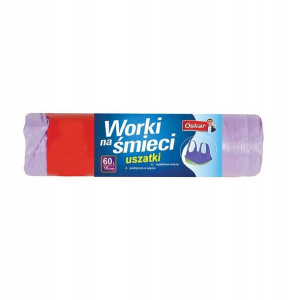 Worki na śmieci z uszami OSKAR 60l 10 szt MOCNE