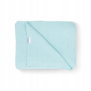 Kocyk tkany bawełniany mint blue - kindaj