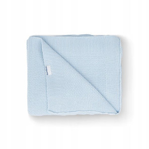 Kocyk tkany bawełniany baby blue - kindaj