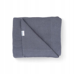 Kocyk tkany bawełniany dark grey - kindaj