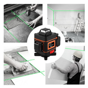 Laser Budowlany Poziomica Krzyżowa 3d Zestaw Komplet