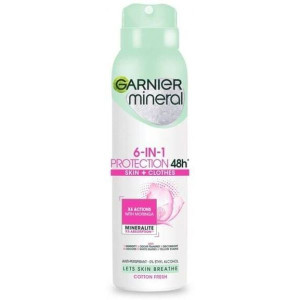 Antyperspirant Garnier Mineral Protection 6in1, Cotton Fresh, spray, 150 ml