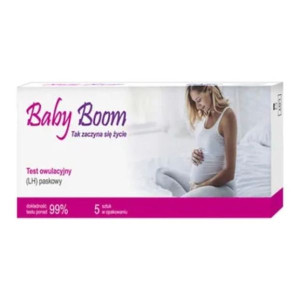 Baby Boom, test owulacyjny (LH) paskowy, 5 szt.