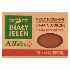 Biały Jeleń Apteka Alergika, mydło naturalne Glinka czerwona, 125 g