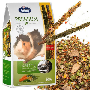 Gami Premium - Karma Warzywno-ziołowa Dla Świnki Morskiej + 2 Kolby