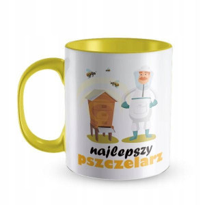 Kubek z nadrukiem NAJLEPSZY PSZCZELARZ 330 ml