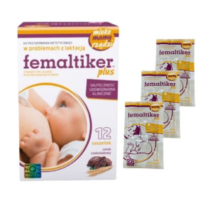 Femaltiker Plus Czekolada 12 Sasz + 3 Karmelowe Gratis