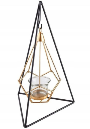 Latarenka Lampion Latarnia Pyramid Metal Am06