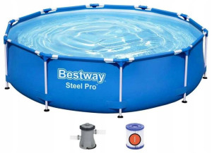 Basen Stelażowy ogrodowy 305x76 Steel Pro Bestway