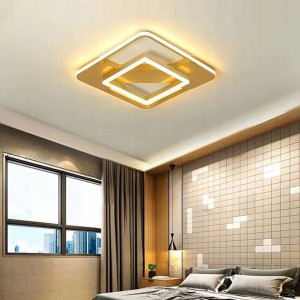 Lampa Led Plafon 50x50cm +pilot 50w Złota Kinkiet