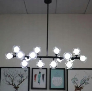 Lampa sufitowa LED Żyrandol kule 16 CZARNA NOWOŚĆ