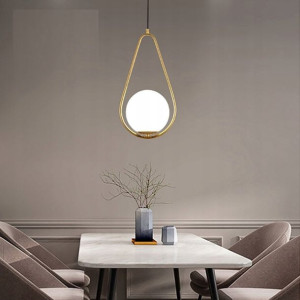 Lampa Sufitowa Wisząca Glamour Kula Złota E27 Nowy