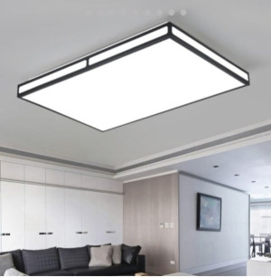 Lampa Led Plafon 95x65cm+ Pilot 120w Czarna Nowość
