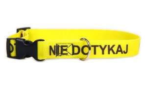 DogStuffs Obroża NIE DOTYKAJ z plastikową klamrą 30mm/40-70cm
