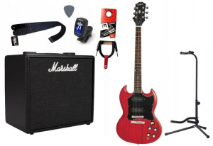 Gitara Elektryczna + Wzmacniacz 25w Kabel Zestaw