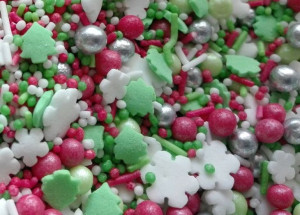POSYPKA ŚWIĘTA MIX śnieżynki choinki perełki - 25g