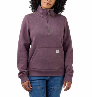 Bluza Carhartt Midweight Half Zip BLACKBERRY HEATHER
