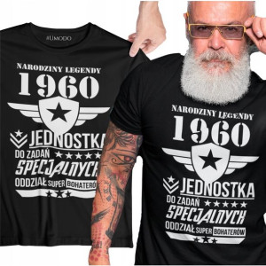 Koszulka MĘSKA na urodziny 30 40 50 60 70 80 90 - 4XL