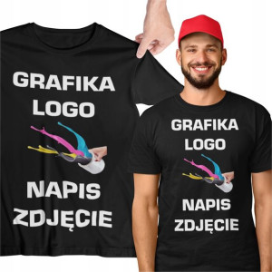Koszulka MĘSKA z własnym nadrukiem A4 DTG 4XL CZ. - 4XL