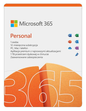 Microsoft Office 365 Personal - 1 użytkownik / 5 stanowisk