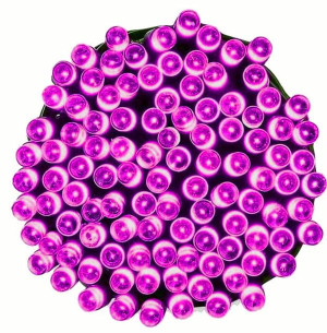 Lampki Choinkowe 100 Led Mocne Różowe Programator