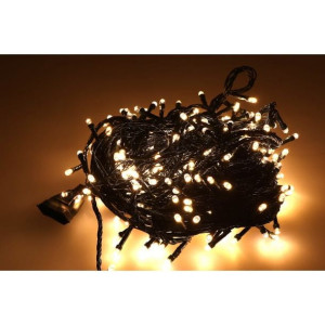 Lampki Choinkowe 100 Led Mocne Białe Ciepłe Programator