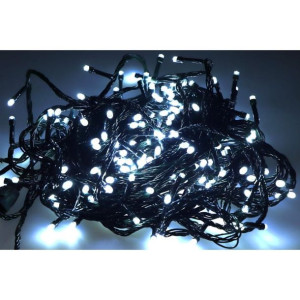 Lampki Choinkowe Mocne 200 Led Białe Zimne Programator