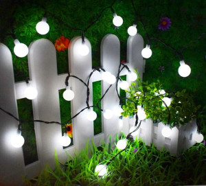 Lampki Choinkowe Kulki 100led Białe Z Flashem Moc