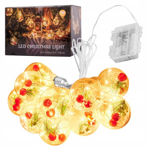 Lampki kule LED kurtyna girlanda 3m 50LED ciepły