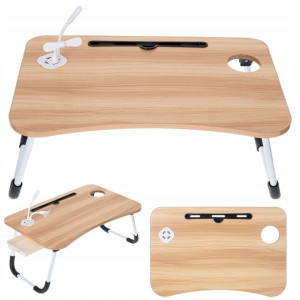 Składany stolik pod laptopa do łóżka podstawka USB