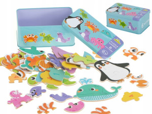 Puzzle edukacyjne układanka w puszce gra nauka
