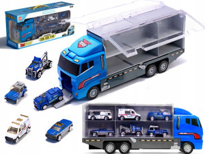 Ciężarówka Tir Transporter Auta Policja Zestaw