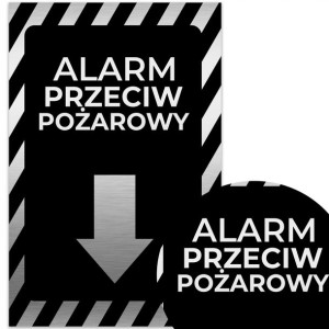 TABLICA INFORMACYJNA ALARM Przeciw POŻAROWY Wzory