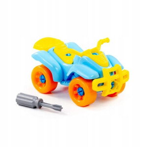 Quad Do Rozkręcania Skręcania 18 Cm Niebieski 24el