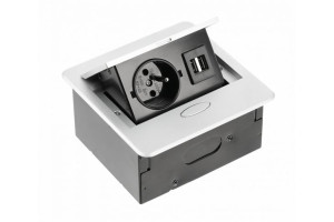 Gtv Gniazdo Wpuszczane W Blat Avaro Usb Białe Ae-pb1fava-10