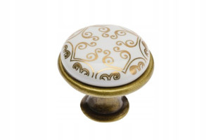 Gałka Meblowa Porcelanowa Retro Orient Gold Gtv J4 Gp-0728-j4-c-04