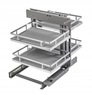 Kosz Cargo Magic Corner Pełne Dno Obustronny Chrom Ko-wmc450-01