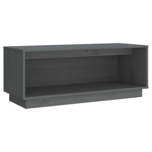 Szafka pod telewizor, szara, 90x35x35 cm, lite drewno sosnowe