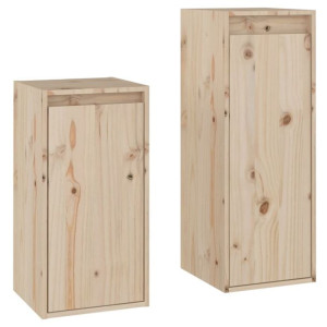 Szafki pod TV, 2 szt., lite drewno sosnowe