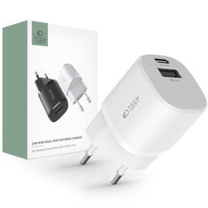 Ładowarka sieciowa Tech-Protect C20W Mini 2-port Network Charger PD 20W QC