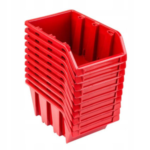 Pojemniki Warsztatowe | Zestaw 10 szt. NP8 RED