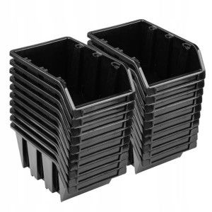 Pojemniki Warsztatowe | Zestaw 20 szt. NP8 BLACK