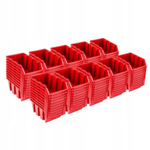 Pojemniki Warsztatowe | Zestaw 100 szt. NP6 RED
