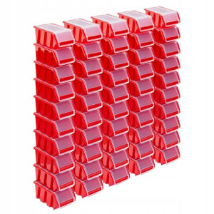 50x Pojemnik zamykany kuweta NPKL6 KTR16F RED