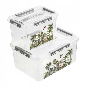 Zestaw Pojemniki na zabawki Jungle 15,3L + 6,6L