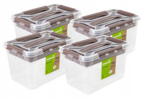 4x Pojemnik z wkładem organizerem HUBERT 6,6l