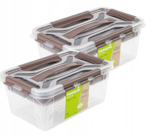 2x Pojemnik Pudełko 4,2l + Organizer 4 przegrody