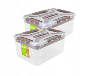 2x Pojemnik zamykany z wkładanym organizerem 15,3L