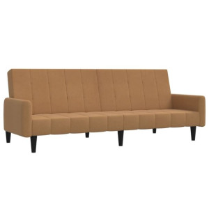 2- osobowa sofa rozkładana, kolor taupe, obita mikrofibrą