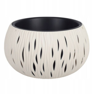Doniczka Bowl Sandy krem DSK480 fale żłobienia